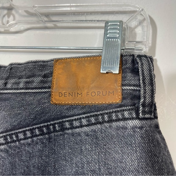 ARITZIA Denim Forum THE BOYFRIEND LOOSE MID THIGH SHORT 26 High Rise Gray Black - Picture 10 of 16